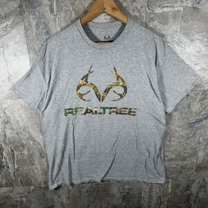 Realtree grey camo tee shirt mens Size XL outdoor